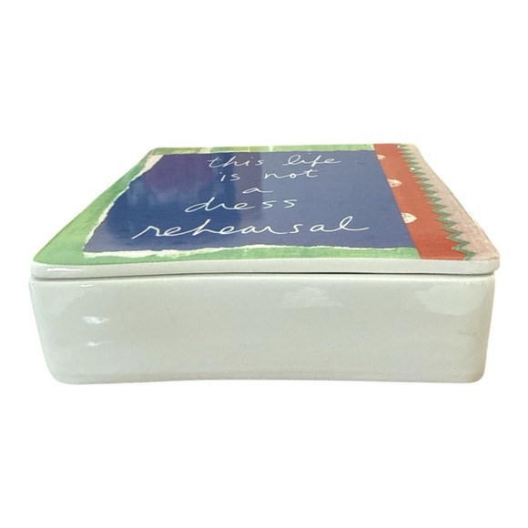 Dept 56 Sandra Magsamen Ceramic Trinket Box w/ Lid Dress Rehearsal Celebrate 5x5 - Picture 3 of 6